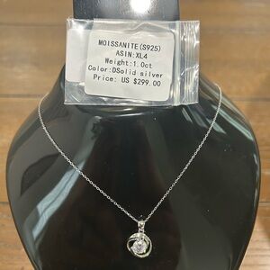 Moissanite S925 Silver Pendant Necklace